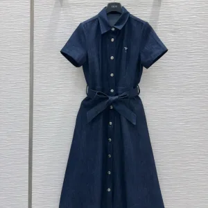 High Quality Aaa Dior Denim Short-Sleeved Shirts
