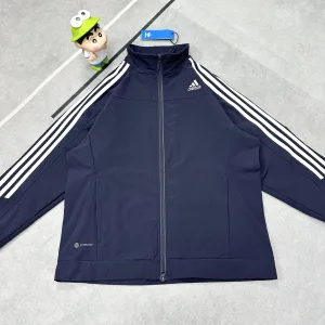 High Quality Luxury Adidas Coat Blue