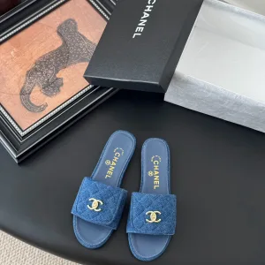 AAA Chanel Slippers Sheepskin Woven Upper