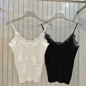 High Quality Luxury Chanel Lace Tank Top