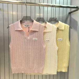 Designer Aaa Miu Miu Lace Vest