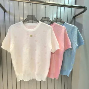 Luxury Aaa Chanel Jacquard Short Sleeves
