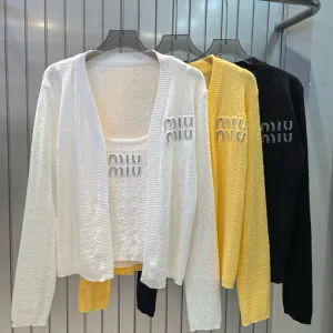 Luxury 1:1 Miu Miu Stone Cardigan