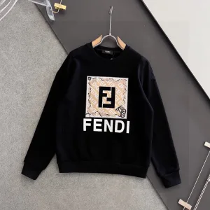 High Quality Luxury Fendi Cotton Hoodie