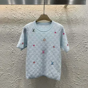 Aaa Louis Vuitton Jacquard Short Sleeves