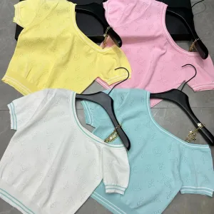 High Quality Louis Vuitton Jacquard Short Sleeves