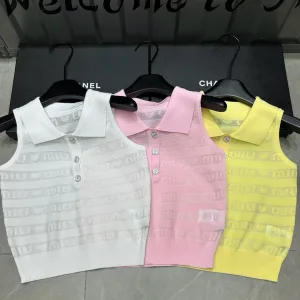 High Quality Aaa Miu Miu Jacquard Vest