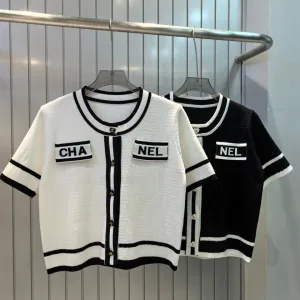 High Quality Chanel Jacquard Short-Sleeved Shirts