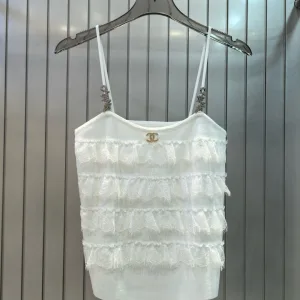 High Quality Luxury Chanel Lace Tank Top