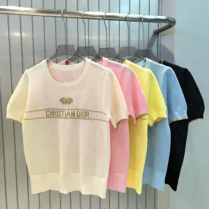 Aaa Dior Gold Short Sleeves