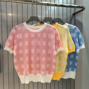 High Quality 1:1 Chanel Jacquard Short Sleeves