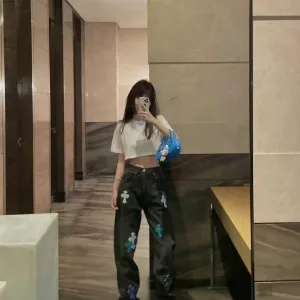Aaa Chrome Hearts Leather Jeans For Summer