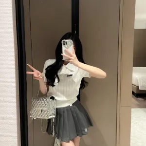 Designer Miu Miu Short-Sleeved Shirts