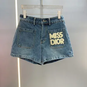 High Quality Luxury Dior Denim Shorts