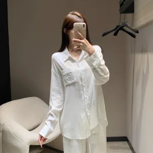 Designer Luxury Loewe Linen Long-Sleeved Shirts For Spring