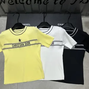 Luxury Dior Jacquard Short Sleeves