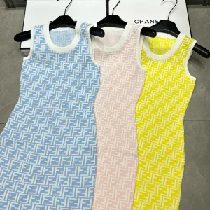 Aaa Designer Fendi Jacquard Vest
