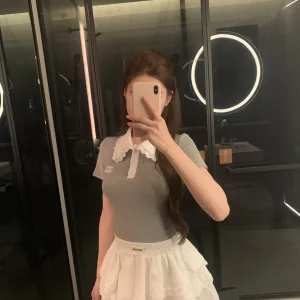 High Quality Miu Miu Lace Short-Sleeved Shirts