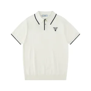 Aaa Designer Prada Short-Sleeved Shirts For Spring
