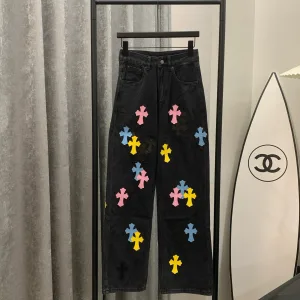 Designer High Quality Chrome Hearts Leather Pants