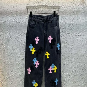 High Quality Luxury Chrome Hearts Leather Pants