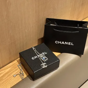 Super Clone High Quality Chanel Necklace Blue Lace