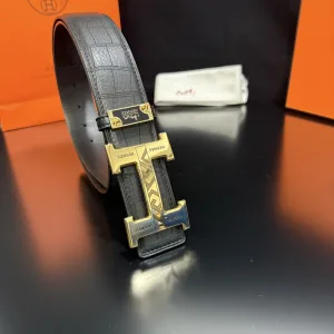 Reps Luxury Hermes Ruler Ash Deerskin High-End Quality