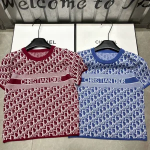 Aaa Dior Jacquard Short Sleeves
