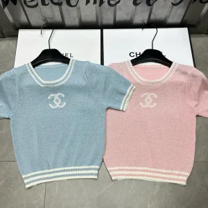 High Quality Designer Chanel Jacquard Short Sleeves