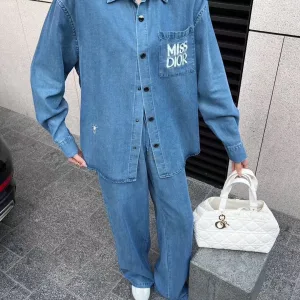 High Quality Luxury Dior Denim Shirts For Spring