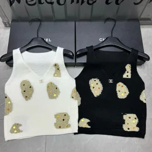 Luxury Aaa Chanel Gold Vest
