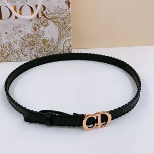 High Quality Designer Dior Belt Black