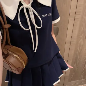 High Quality Luxury Miu Miu Short-Sleeved Shirt