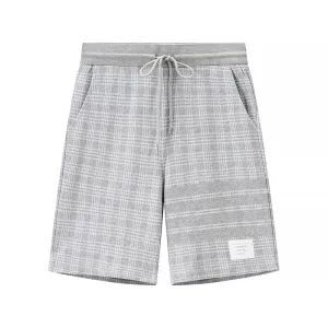 Luxury Reps Thom Browne Shorts Red Cotton Pure Retro Plaid Sophistication Summer