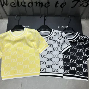 Luxury Gucci Jacquard Short Sleeves