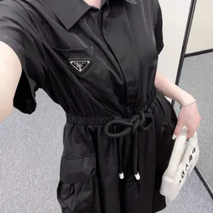 Aaa Prada Nylon Short-Sleeved Tops