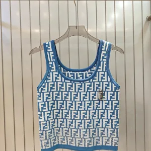 High Quality Luxury Fendi Jacquard Vest