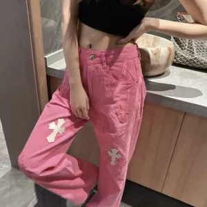 Designer Chrome Hearts Abs Jeans