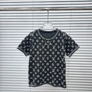 Aaa 1:1 Louis Vuitton Jacquard Short Sleeves