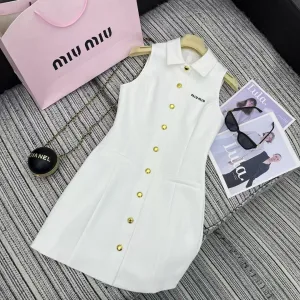 High Quality 1:1 Miu Miu Gold Sleeveless