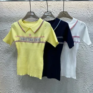 Luxury High Quality Dior Jacquard Short Sleeves