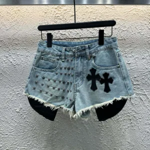1:1 Aaa Chrome Hearts Denim Shorts