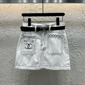 Aaa Chanel Denim Short Skirt