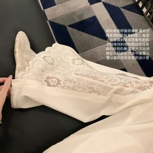 1:1 Miu Miu Lace Trousers For Autumn