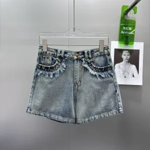 High Quality Luxury Chanel Denim Shorts