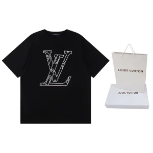 Aaa Designer Louis Vuitton Cotton Short-Sleeved Shirts