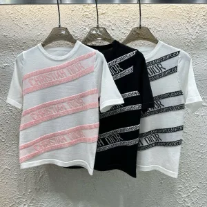 High Quality Luxury Dior Jacquard Short Sleeves