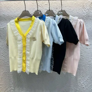 Aaa Chanel Chiffon Short-Sleeved Shirt