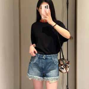 Luxury Loewe Denim Shorts For Summer