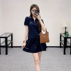 Luxury Miu Miu Cotton Short-Sleeved Tops